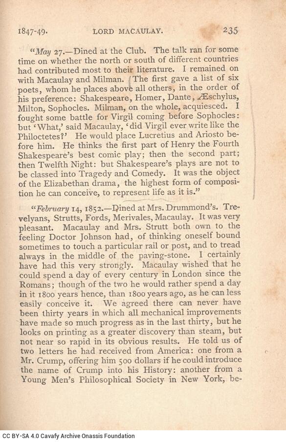 16 x 11 cm; bound with GR-OF CA CL.7.84. 2 s.p. + VII p. + 286 p. + VI p. + 281 p. + 3 s.p., l. 1 bookplate CPC on recto, p. 